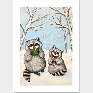 Cozy Raccoons Posters and Art